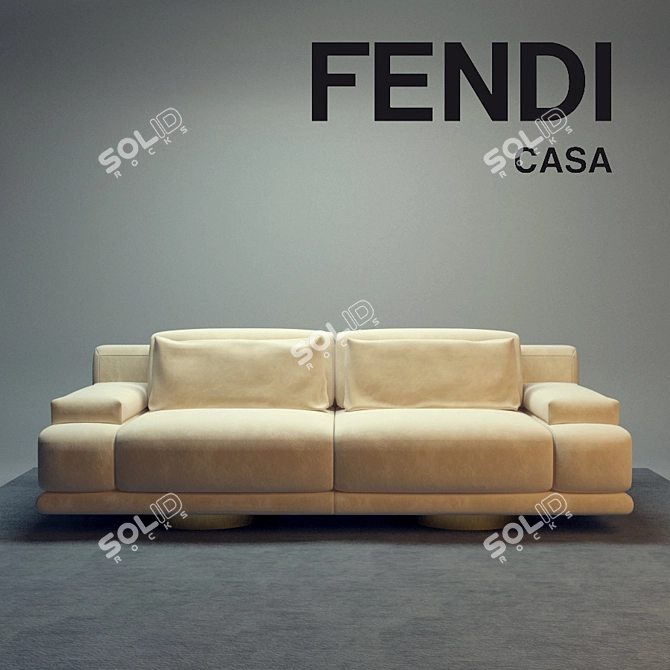 Luxurious Fendi Casa Artu Sofa 3D model image 1