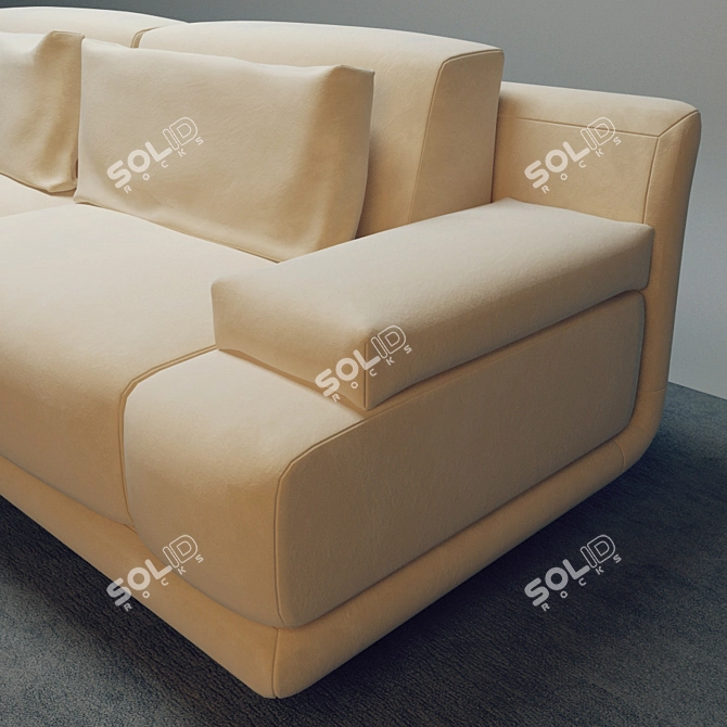 Luxurious Fendi Casa Artu Sofa 3D model image 2