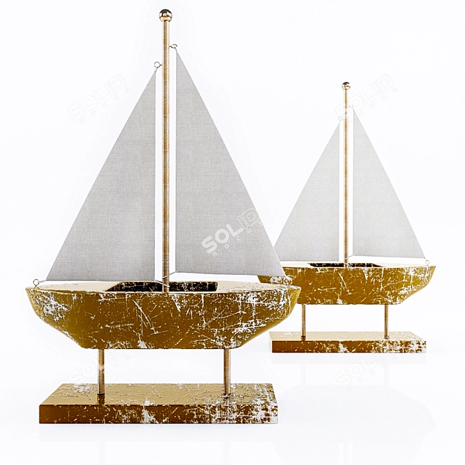 Nautical Delight: Decorative Ship 3D model image 2