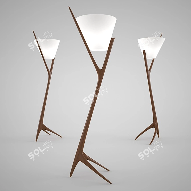 Japanese Design Lamp by Ebina 3D model image 1