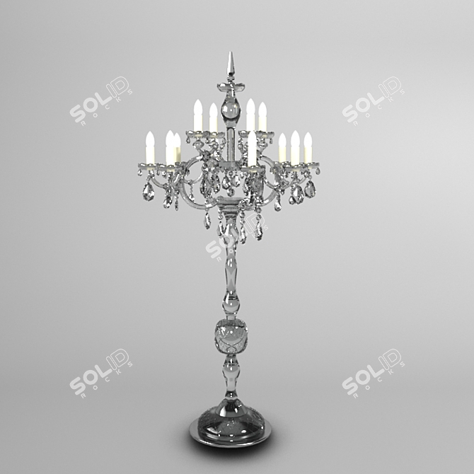 Swarovski Crystal Floor Lamp 3D model image 1