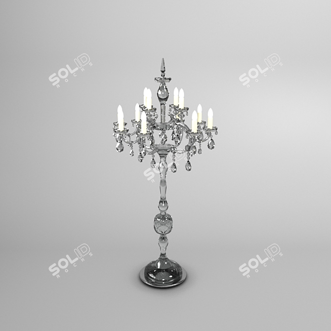 Swarovski Crystal Floor Lamp 3D model image 2