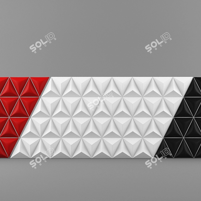 3D Decorative Wall Panel 3D model image 2