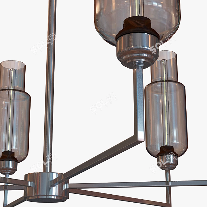 Modish Quill Chandelier: Modern Elegance 3D model image 2