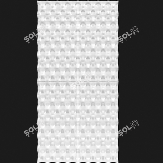 Seamless 3D Panel: 600x1200mm 3D model image 2