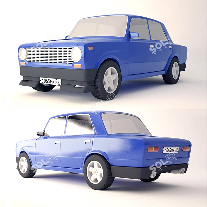 Vintage VAZ 2101: Classic Beauty 3D model image 1