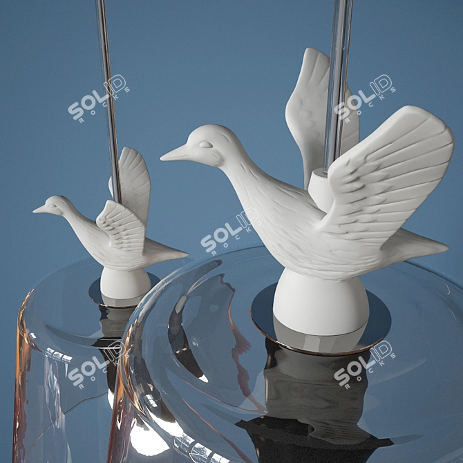 Graceful Duck Provence Hanging Lamp 3D model image 2