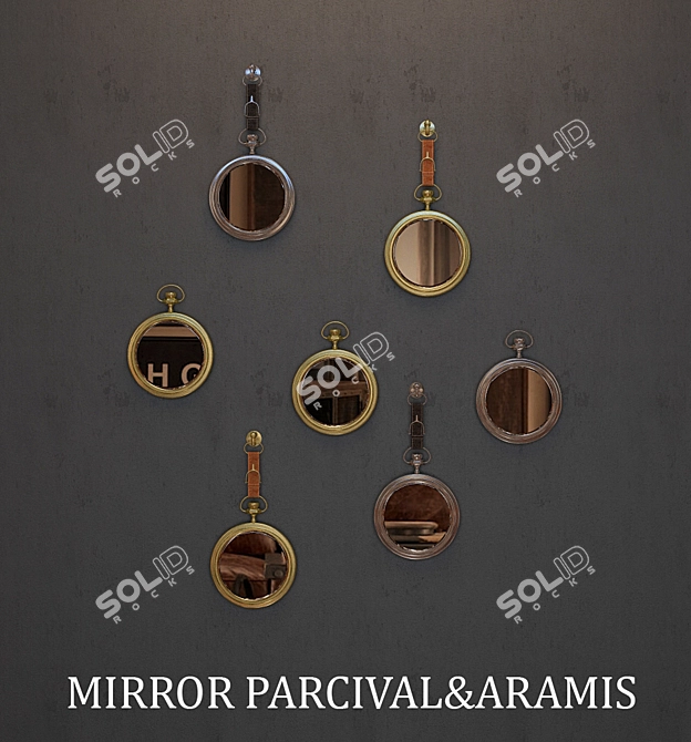 Stylish room mirrors - Parsival & Aramis 3D model image 1