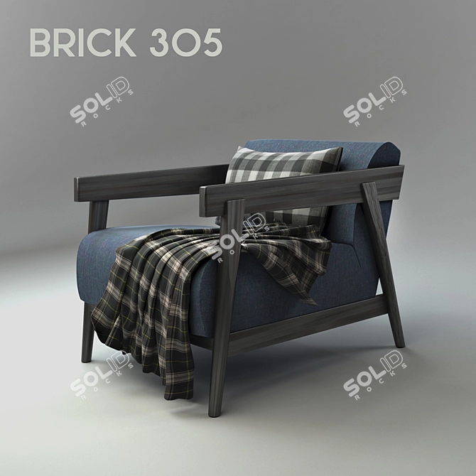  Brick 305 | Modern Armchair 3D model image 1