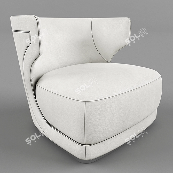 Elegant Etienne Armchair - Baxter 3D model image 1