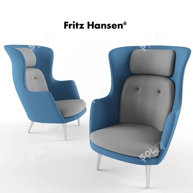 The Relaxing Ro Chair: Designed by Fritz Hansen 3D model image 1