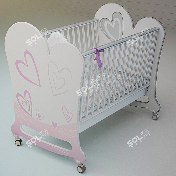 Palibo Love: Premium Cot for Your Little One 3D model image 3