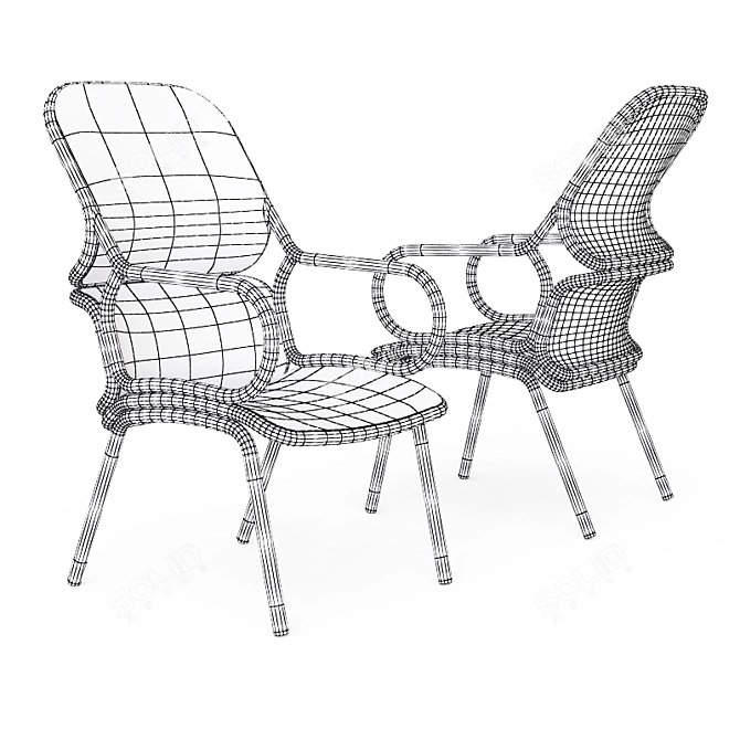 Stylish Frames Chairs by Hayon 3D model image 3