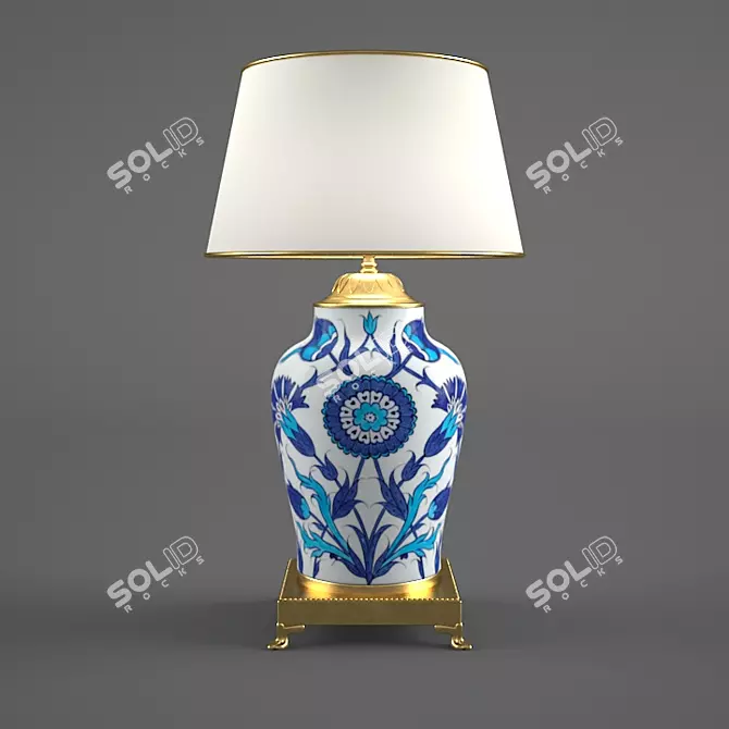 Classic Gold Table Lamp 3D model image 1
