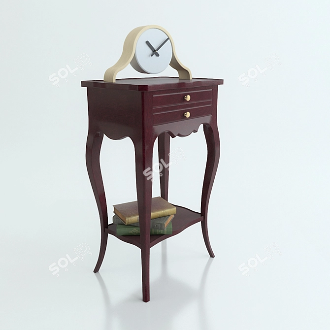 Elegant Daisy Nightstand 3D model image 1