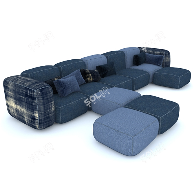 Versatile Modular Sofa Set 3D model image 3