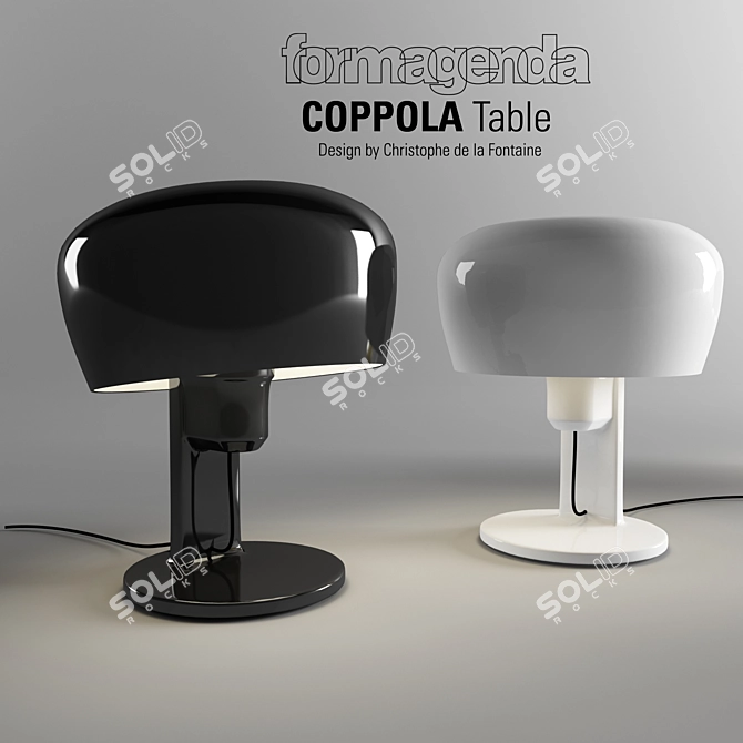 Elegant Coppola Adjustable Ceramic Table Lamp 3D model image 1