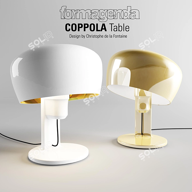 Elegant Coppola Adjustable Ceramic Table Lamp 3D model image 2