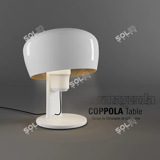 Elegant Coppola Adjustable Ceramic Table Lamp 3D model image 3