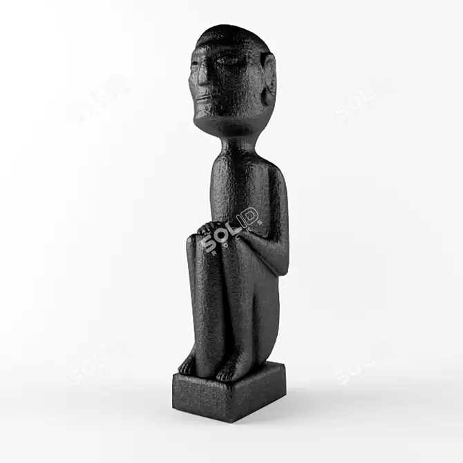 Elegant Bronze Sculpture 3D model image 1