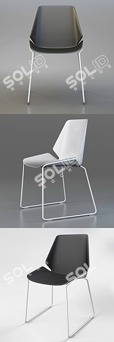 Poliform Fold: Stylish and Practical Chair 3D model image 2