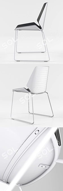 Poliform Fold: Stylish and Practical Chair 3D model image 3