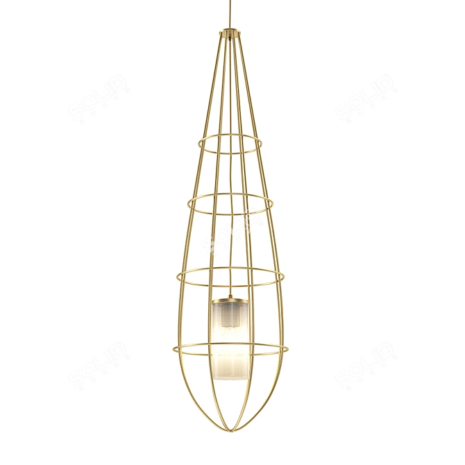 Modern Elegance: Hamilton Zeppelin Pendant 3D model image 2