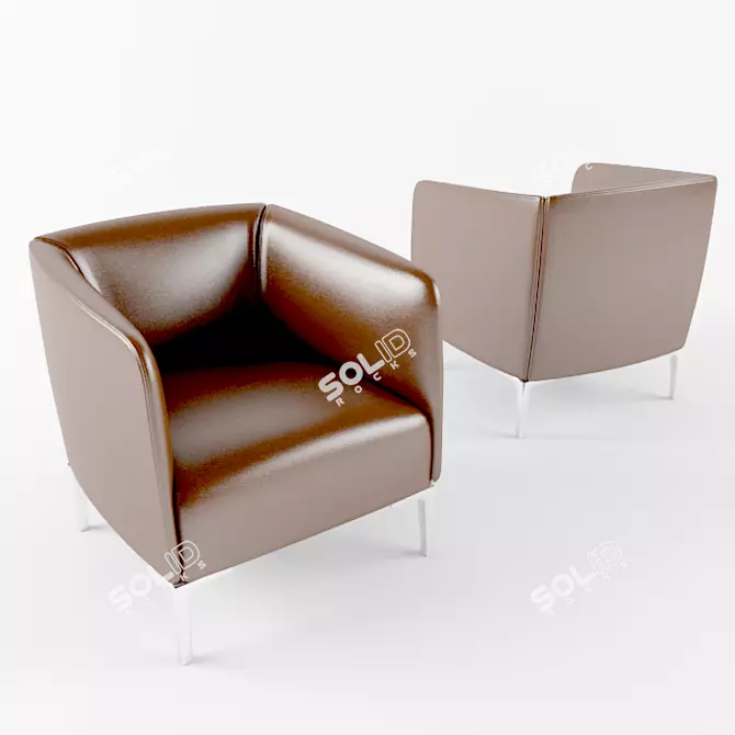 Elegant Rolf Benz Armchair 3D model image 1