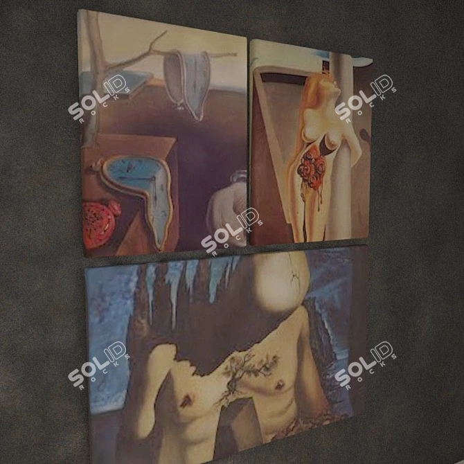 Title: Surreal Dali Art Prints 3D model image 2