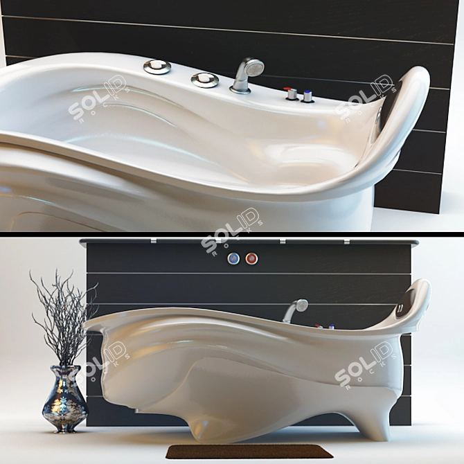 Luxury Soaking Tub 3D model image 2