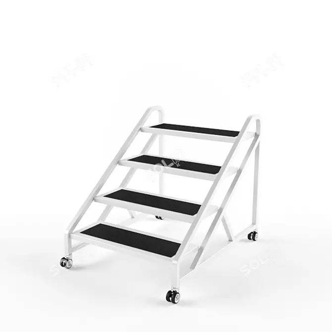 Versatile Sliding Ladder 3D model image 1