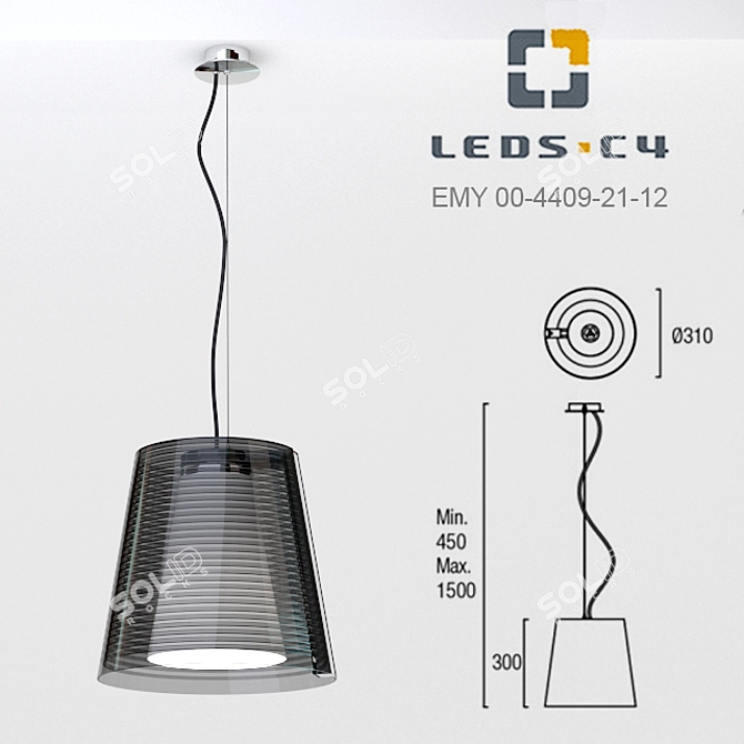 Contemporary EMY Pendant Lamp 3D model image 1