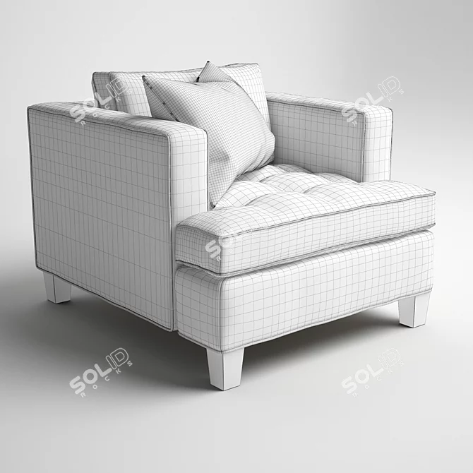 Ralph Lauren Temple Club Chair 3D model image 3