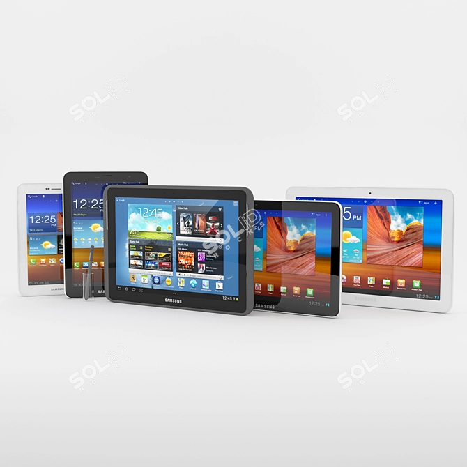 Samsung Tablets: Seamless Performance & Stunning Display 3D model image 1