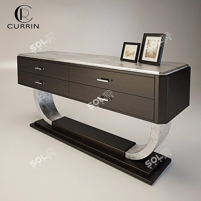 Elegant CR Currin Console 3D model image 1