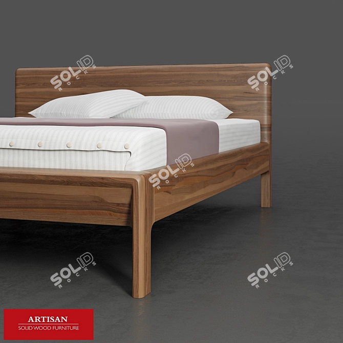 Invito Bed: Artisan's Masterful Collection 3D model image 1