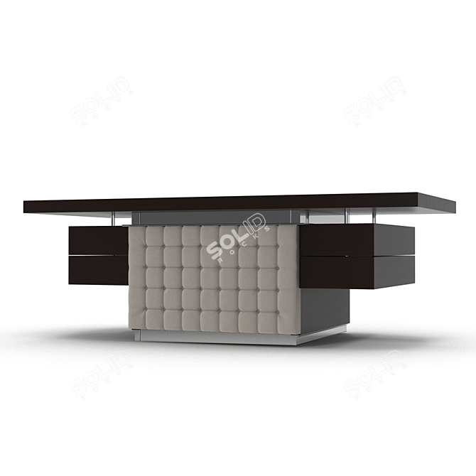 Ultimate Leather Panel Table 3D model image 2
