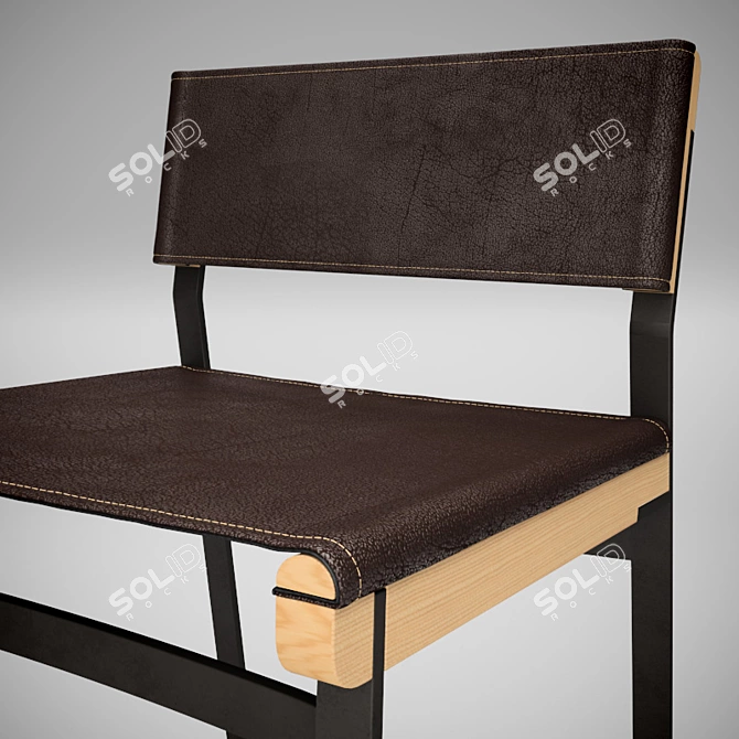 Sleek Catenary Barstools | Token NYC 3D model image 3