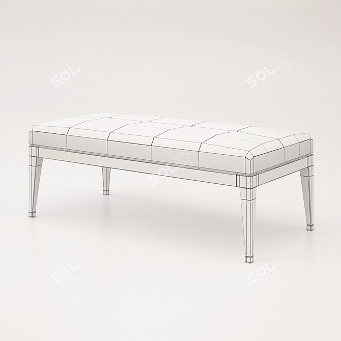 Elegant Modern Moment Bench - Barbara Barry Collection 3D model image 3