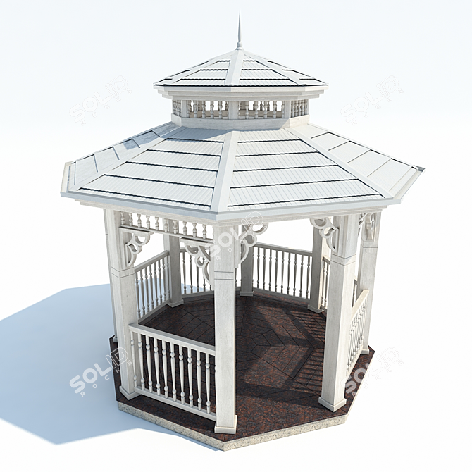 Elegant Outdoor EntertainerArbour 3D model image 2