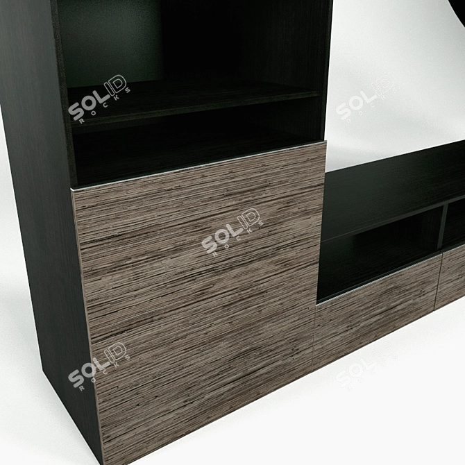 Sleek TV Stand by IKEA 3D model image 2