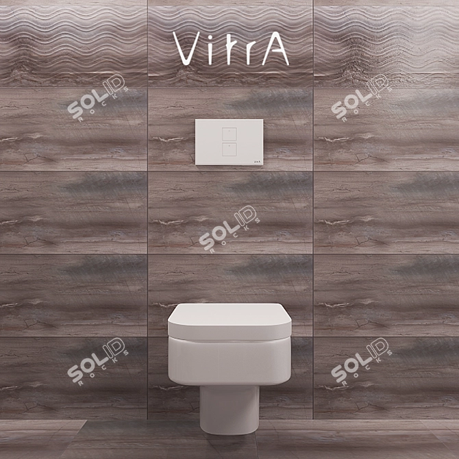 Luxury Hanging Toilet Set 3D model image 1