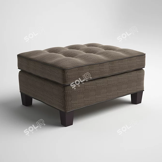 Vintage Ralph Lauren Home Ottoman 3D model image 1