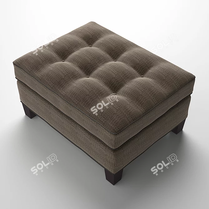 Vintage Ralph Lauren Home Ottoman 3D model image 2