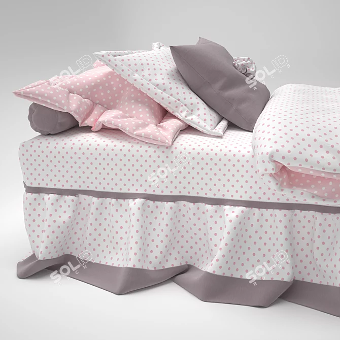 Kids Room Bedding 3D model image 2