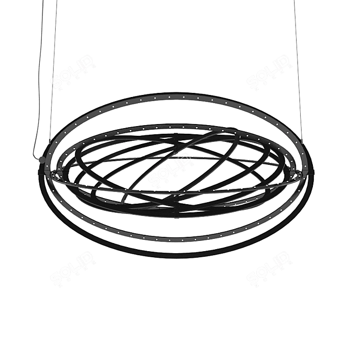 Contemporary Black Copernico Pendant 3D model image 1