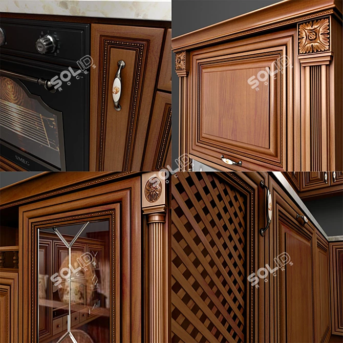 Elegant Firenze Kitchen Set 3D model image 3