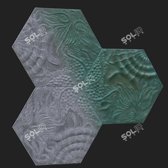 Title: Gaudi Concrete Tile by IVANKA 3D model image 2