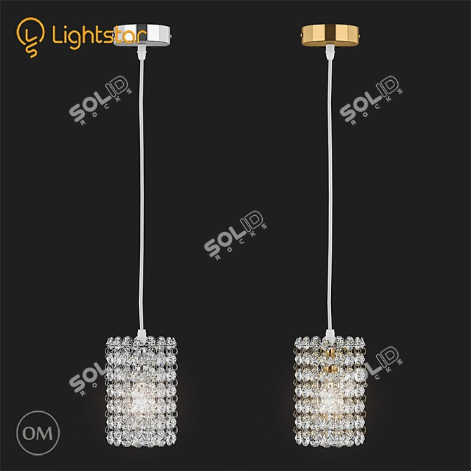Cristallo Lightstar: Captivating Gold or Chrome 3D model image 1