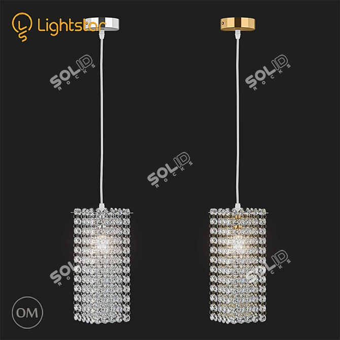 Elegant Gold Cristallo Lightstar 3D model image 1